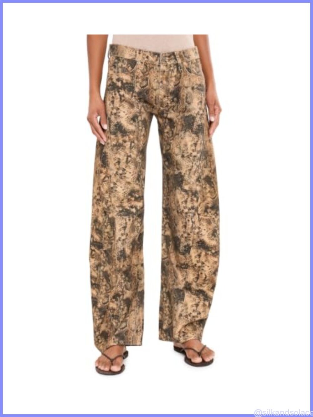 We The Free Fable Low Rise Printed Jeans Rigid Denim